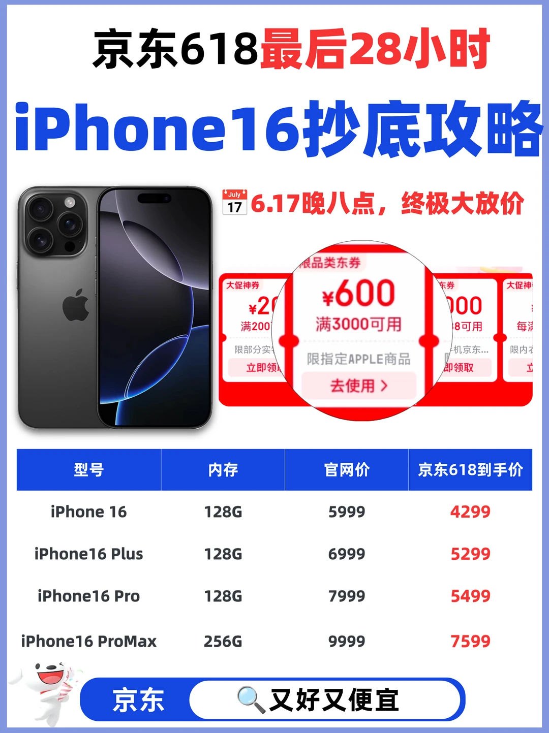 618最后28小时❗iPhone16抄底攻略！