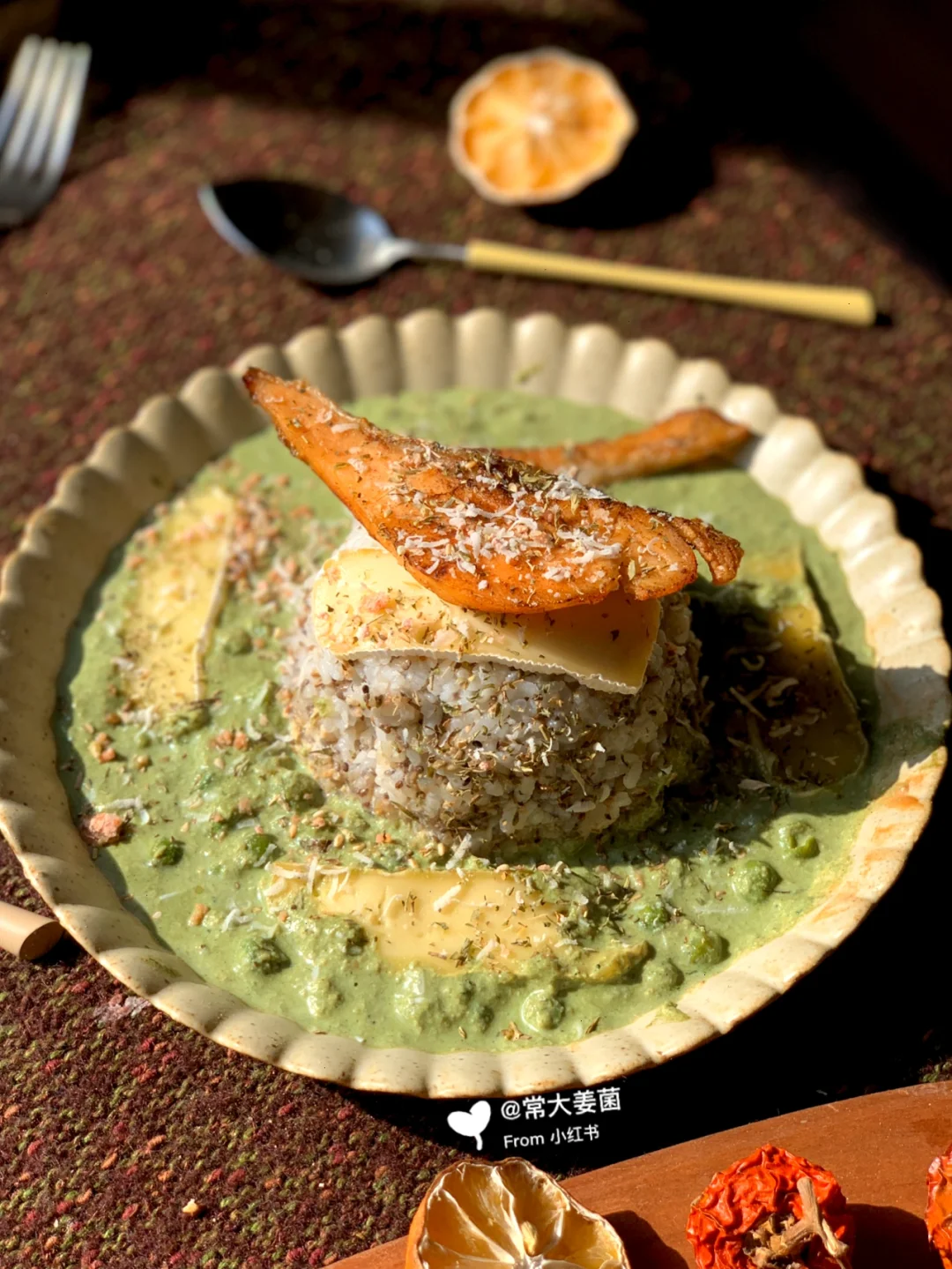 抗炎饮食|日式豆乳抹茶浓汤三文鱼杂粮饭🧀