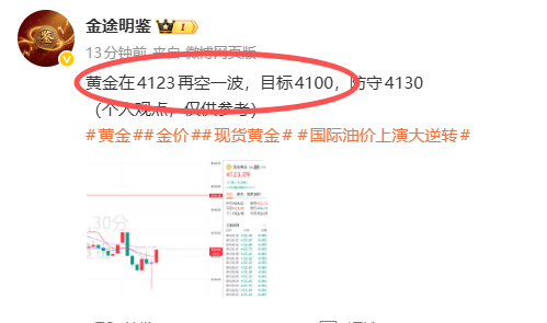 第二波空再获利[赞][赞][赞]黄金金价现货黄金 ​​​国际油价上演大逆转 ​​​