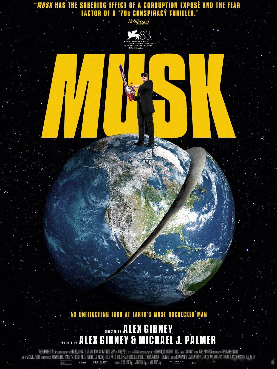 Bleecker Street 将马斯克纪录片Musk的上映日期提前至10月9日 ​
