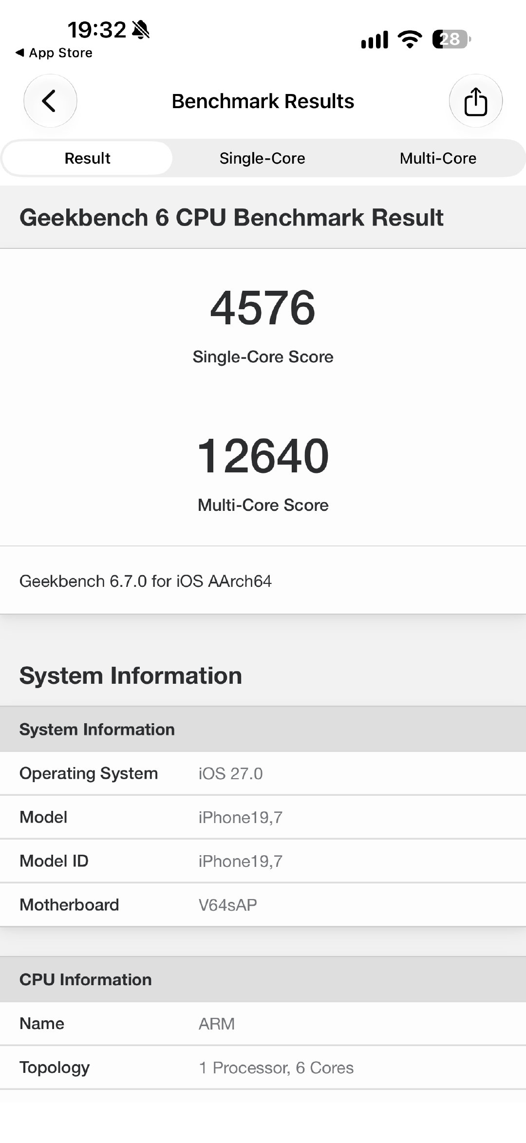 #iPhone18 Pro用户到手#太离谱了 随手跑一下 [允悲] ​