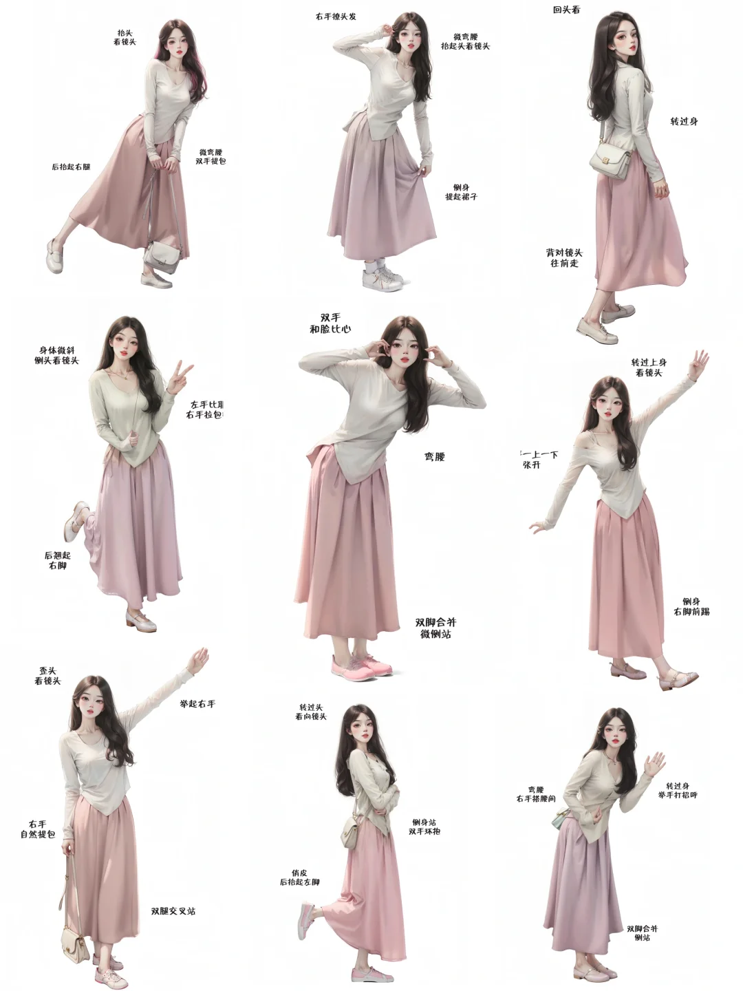 被吹爆的长裙拍照姿势来啦📷温柔大方又好看