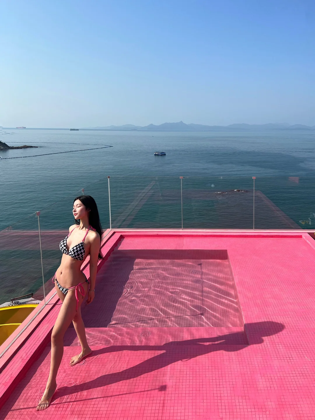 深圳｜粉色与大海也太搭了吧—苫也阅夕岛💕