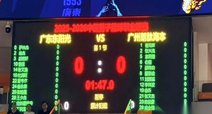 CBA季后赛12进8首轮，广东男篮对阵广州男篮，大名单刚贴出来，气氛就...