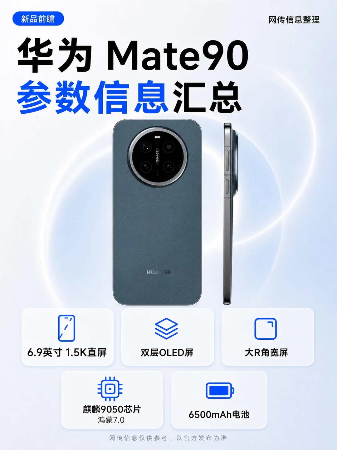华为Mate90参数信息汇总