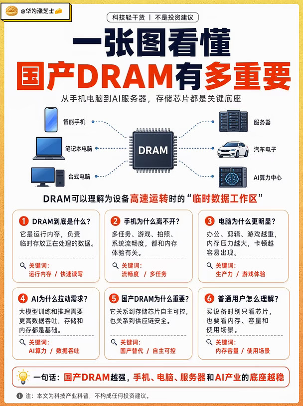 一张图看懂国产DRAM有多重要