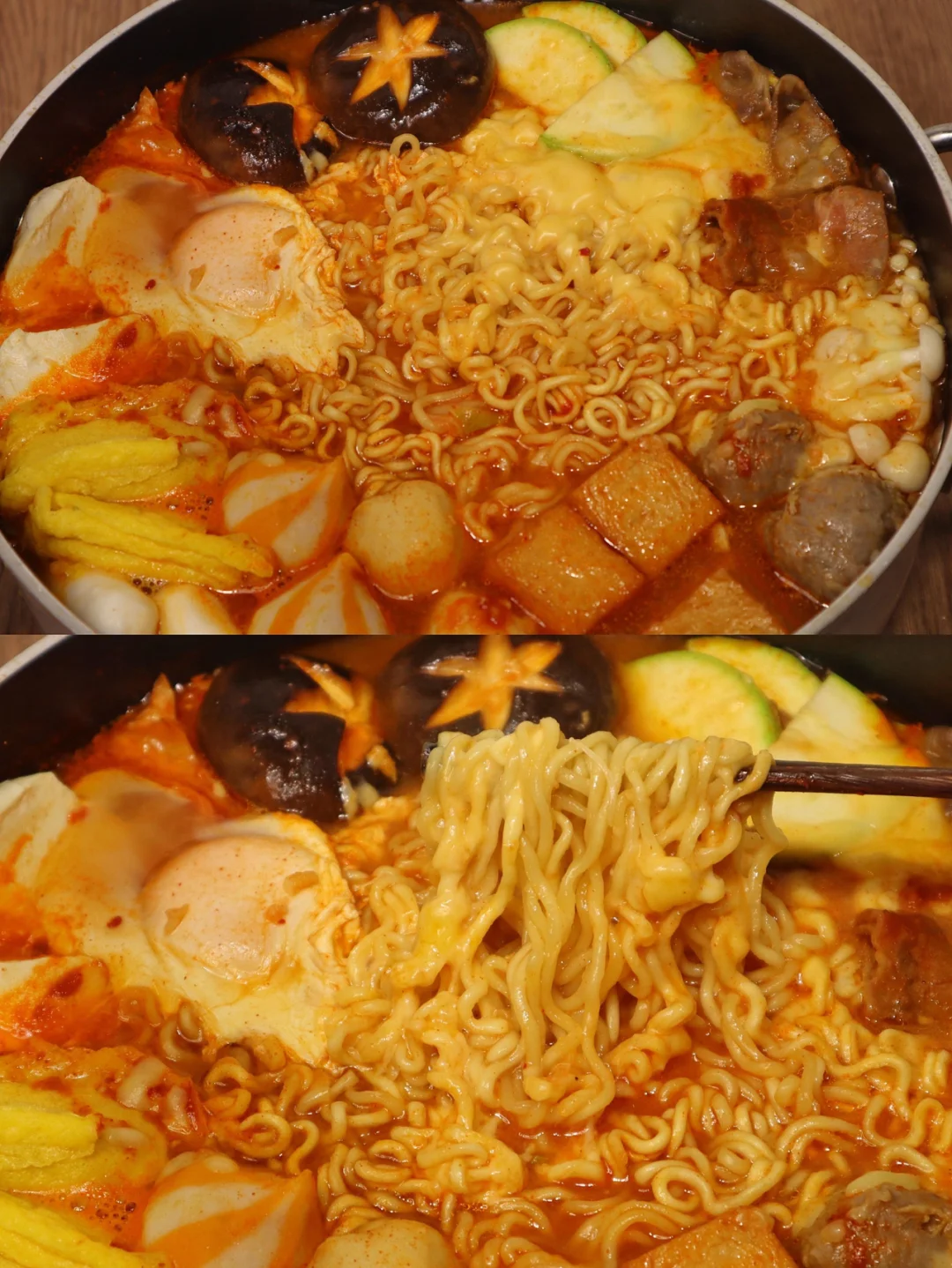 在家自制韩剧部队锅‼️冬日暖乎乎首选🔥