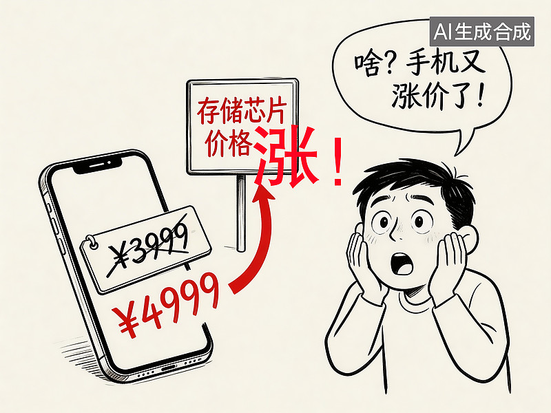 几乎所有手机一夜之间涨价！不是厂商乱加价，根源在上游供应链
 
今年暑期很多人发现，往年暑期大降价，今年手机反而悄悄抬价，中端普遍涨300‑500，部分旗舰涨近千元，没有硬件升级，售价直接上调。
 
为什么集体涨价
 
1. AI抢了存储芯片产能（最核心）
三星、美光、SK海力士把大量生产线转向AI