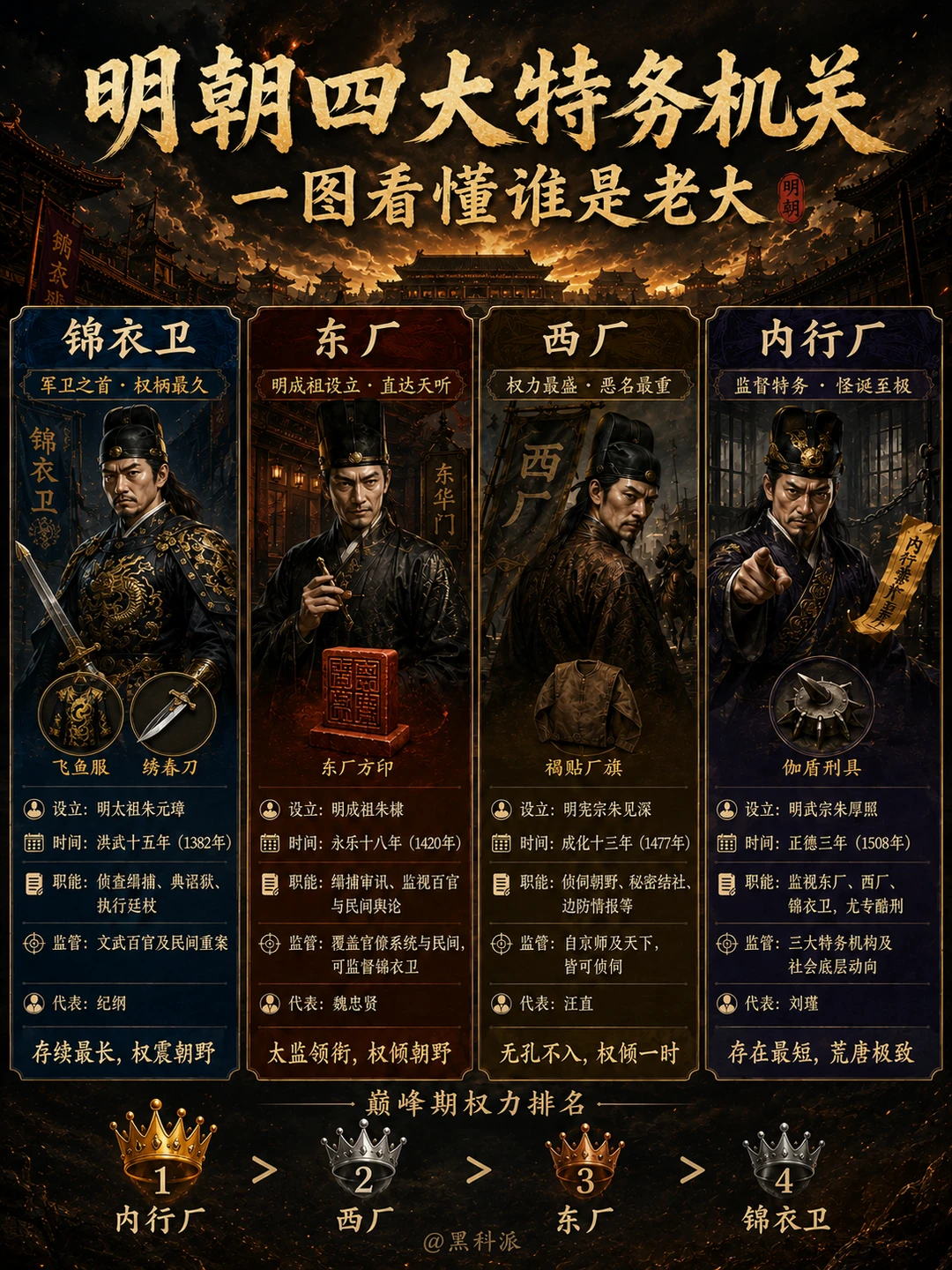 明朝四大特务机关，谁才是老大？