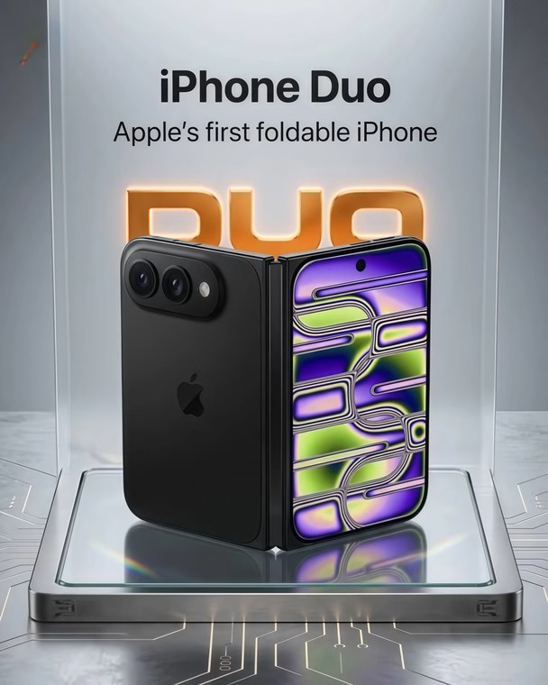 苹果第一台折叠屏实锤了！叫iPhone Duo