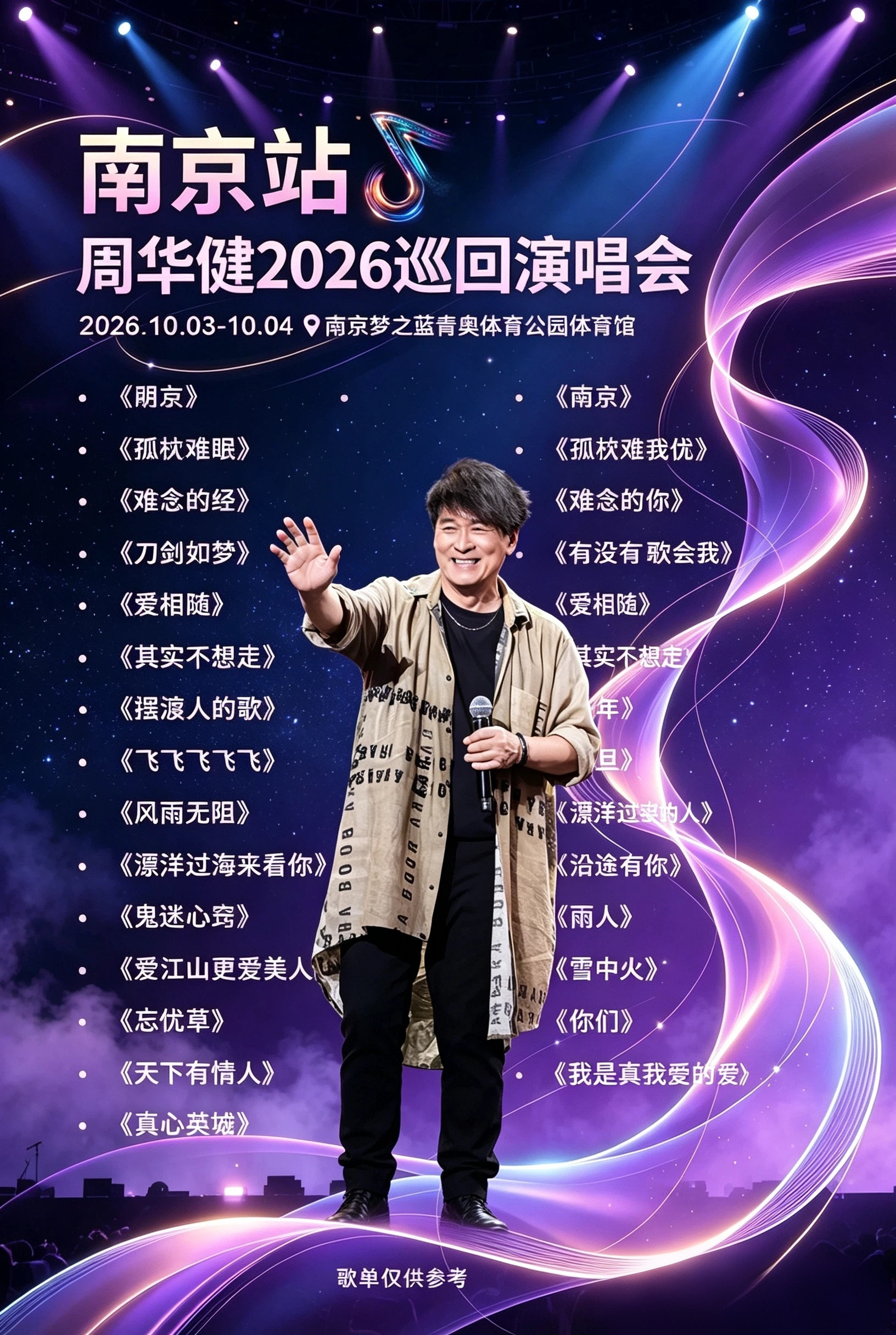 朋友一生一起走，那些日子不再有 周华健 朋友 周华健南京演唱会 周华健经典歌曲