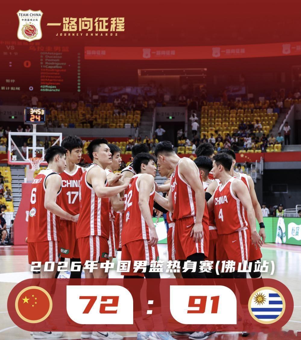 在8月15日的佛山热身赛中，中国男篮72-91不敌乌拉圭男篮，两场系列...