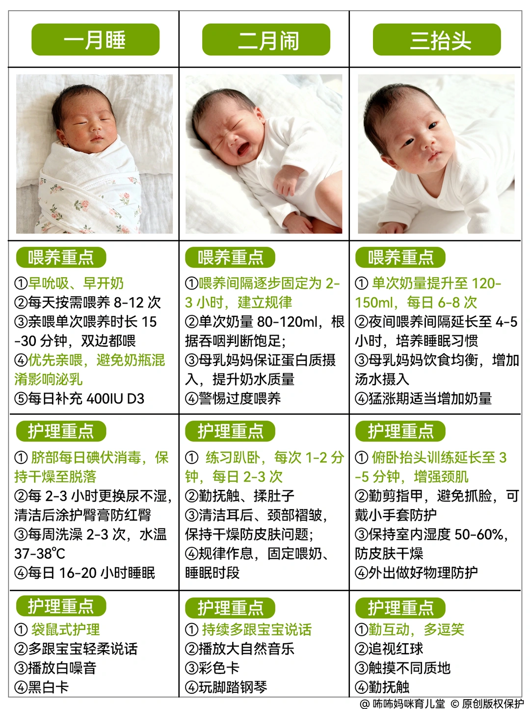 0-12 月龄宝宝发育+喂养+护理+早教实用攻略