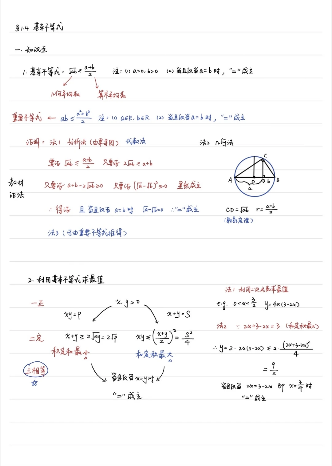高三复习第一轮教案——1.4 基本不等式（1）