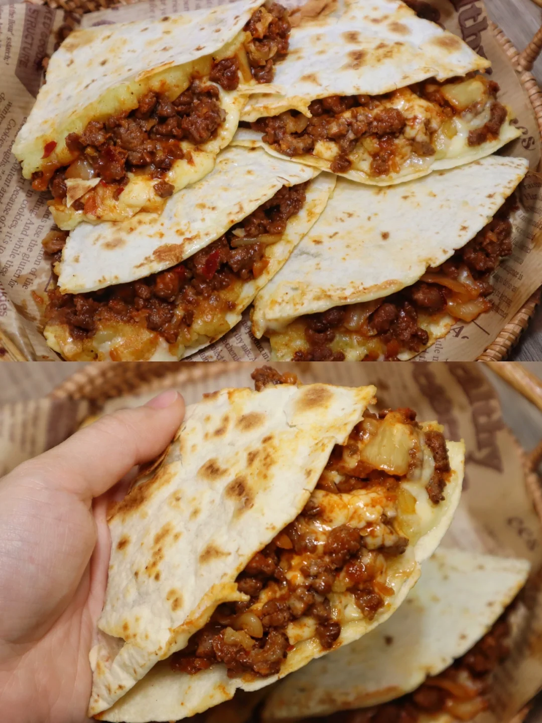 会爆浆的泡菜芝士牛肉饼❗️真的绝❗️