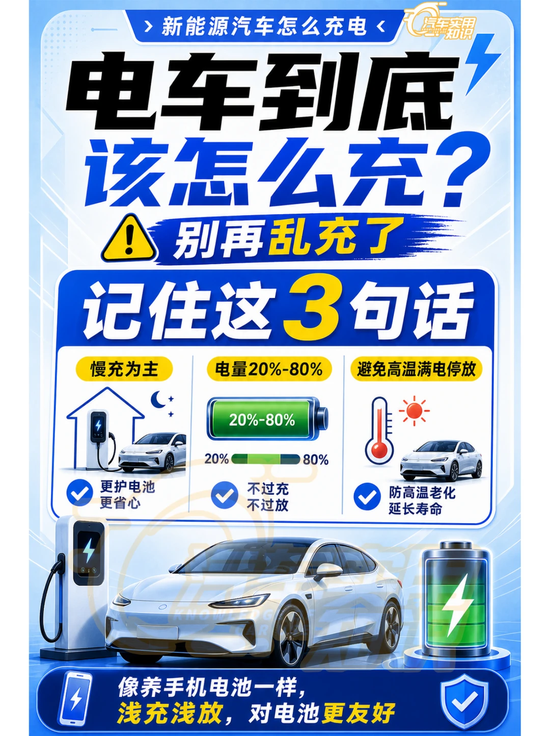 新能源汽车怎么充电正确方法？