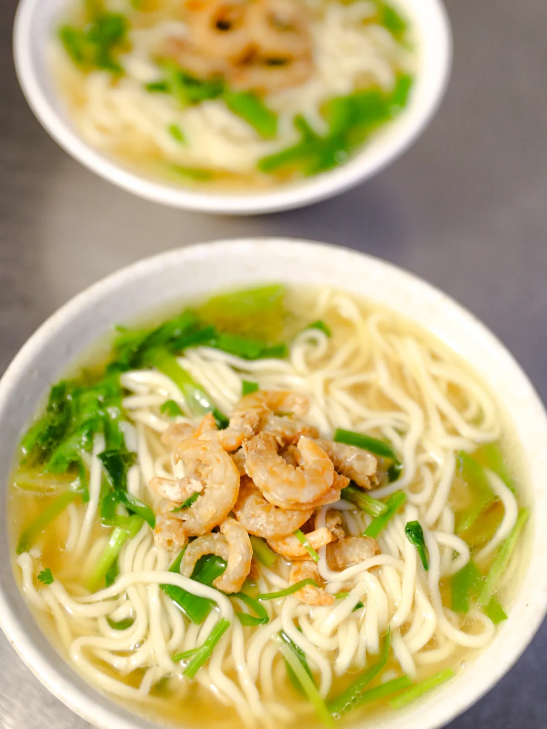 坚持做100种面不重样（86）海米葱油汤面条