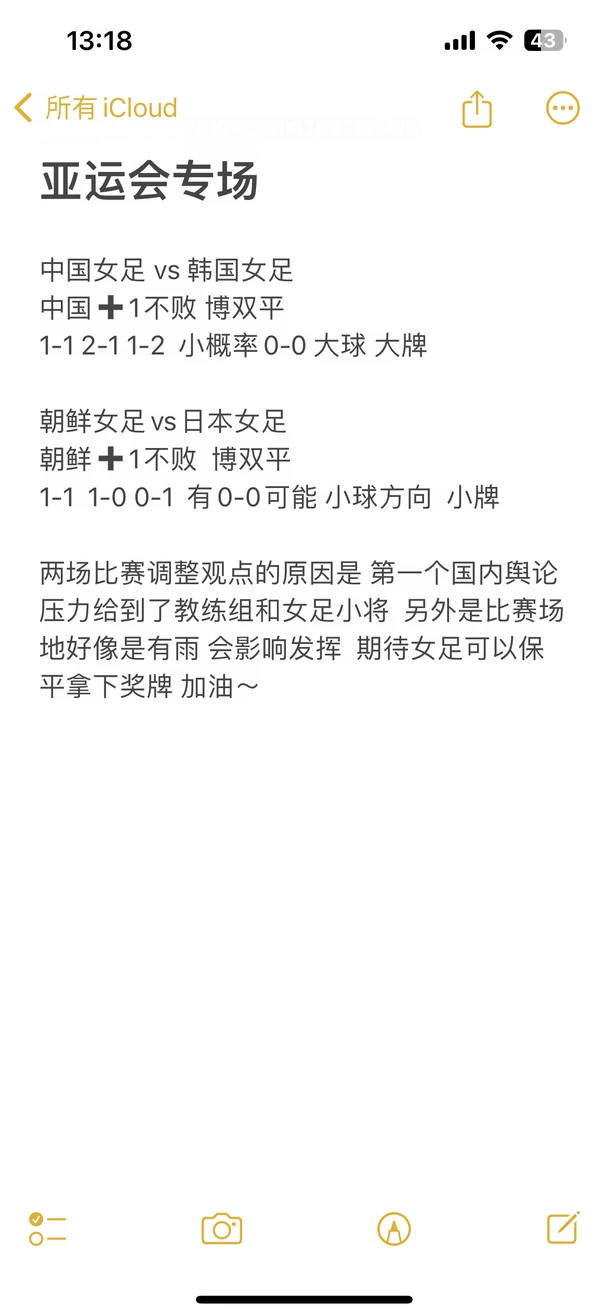 亚运会女足加油👏