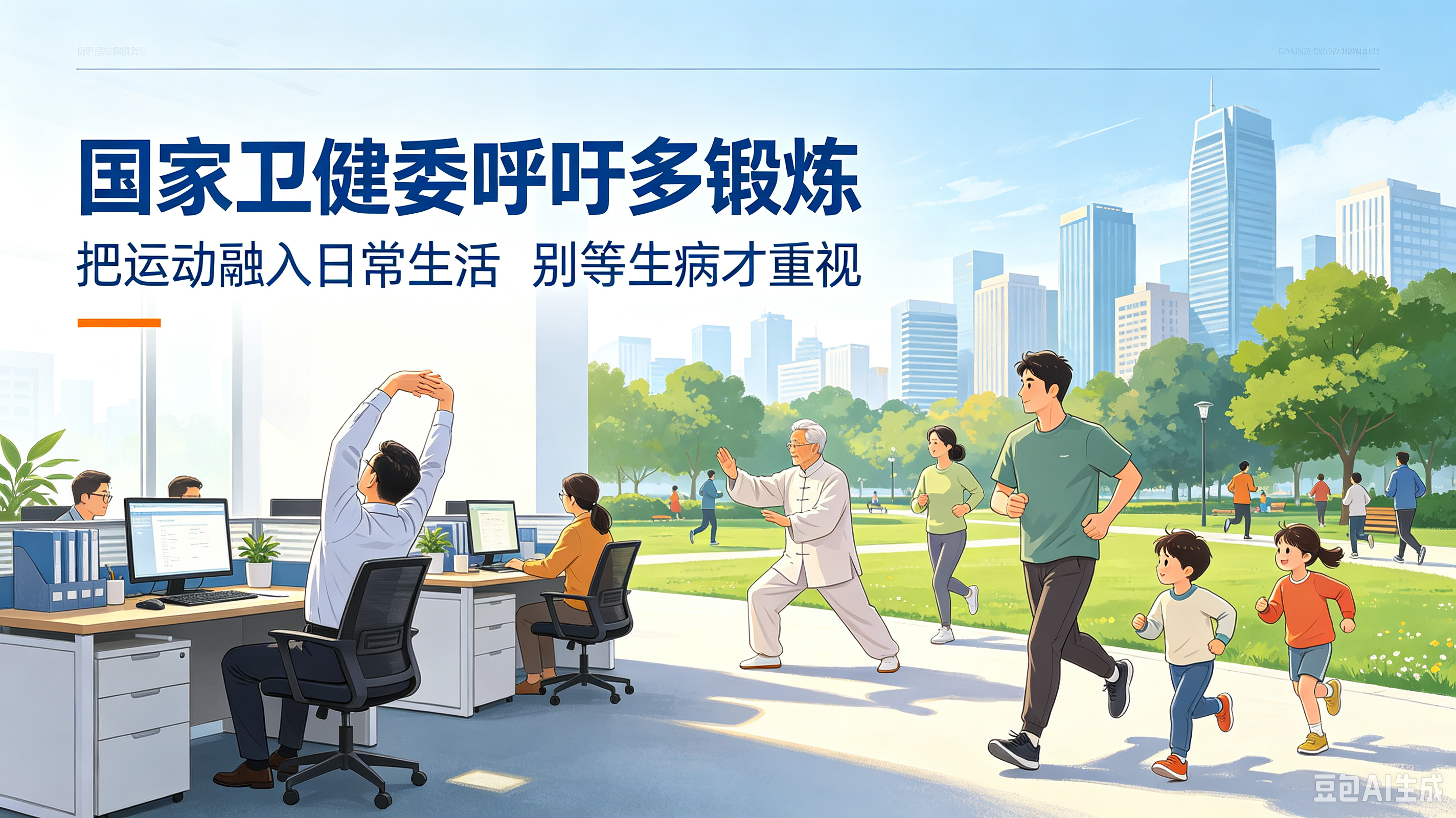 国家卫健委呼吁大家要多锻炼