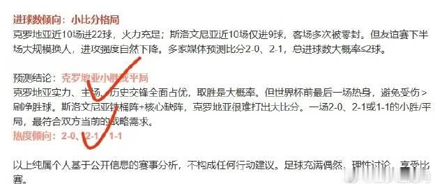 昨日推荐2场赛事命中✅2场！<br />放送201克罗地亚2-1斯洛文...