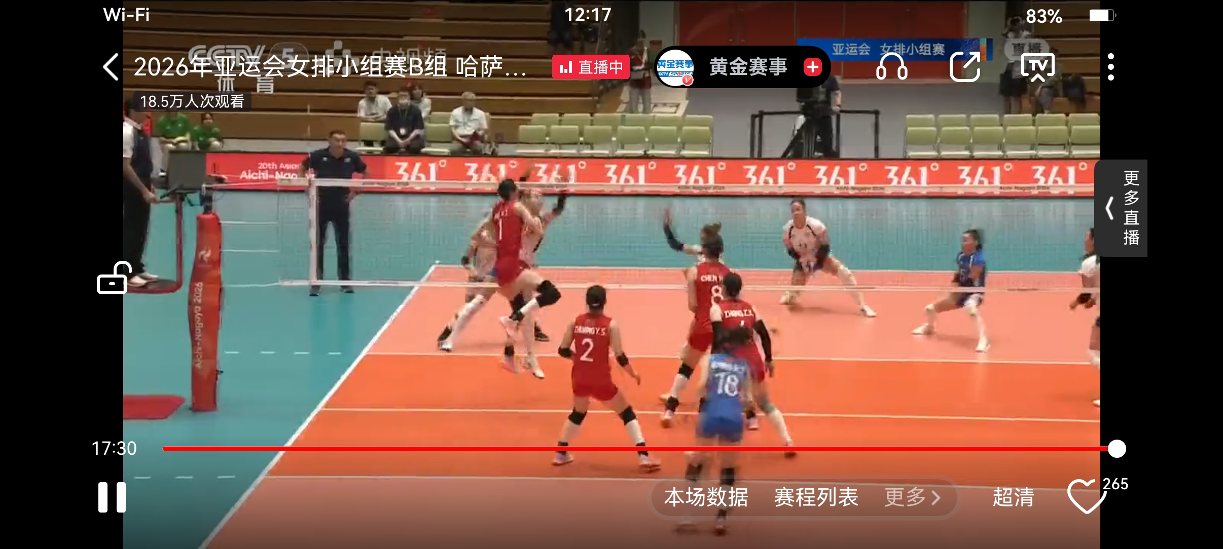惠若琪真敢说呀！9月18日下午，她在解说中国女排3比0横扫哈萨克斯坦女排的比赛中，毫不客气地指出了中国女排好多的缺点和不足。

9月18日下午，中国女排3比0横扫哈萨克斯坦女排，三局比分25比18、25比6、25比14，全队扣球47比24、拦网10比4、发球5比1，数据全面碾压。第二局更是打出了25