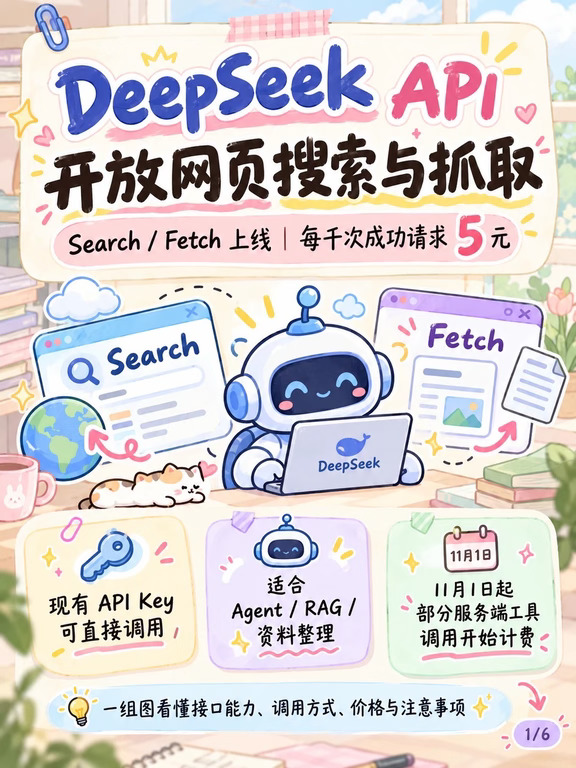 DeepSeek API开放网页搜索与抓取