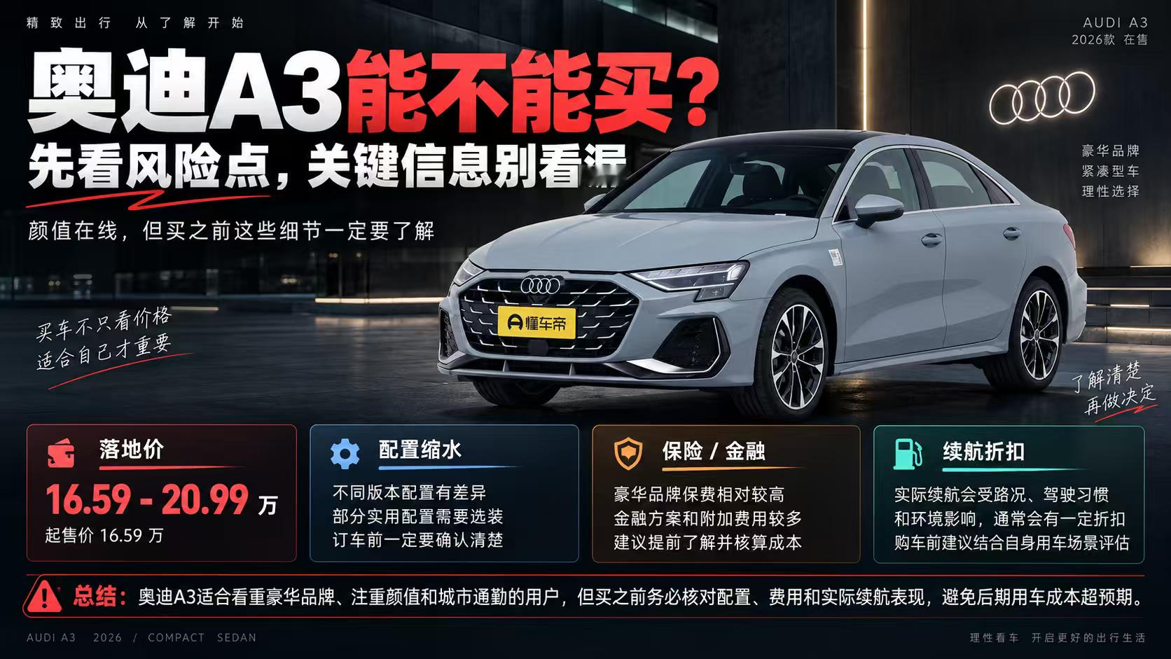 奥迪A3能买，但先看清这3点