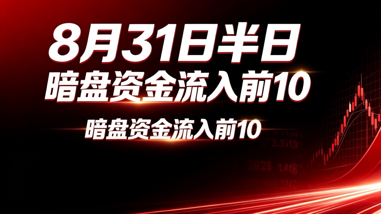 8月31日半日暗盘资金流入前10名

1. 600183 PCB｜流入6.81亿 +3.37%

2. 301217 PCB储能｜流入3.54亿 +4.48%

3. 000977 液冷服务器｜流入3.51亿 +4.88%

4. 600869 液冷人形机器人｜流入3.31亿 +4.77%

5. 301511 PCB柔性屏｜流入3.26亿 +5.45%

6. 000938 液冷服务器｜流入3.13亿 +3.15%

7. 300364  ​