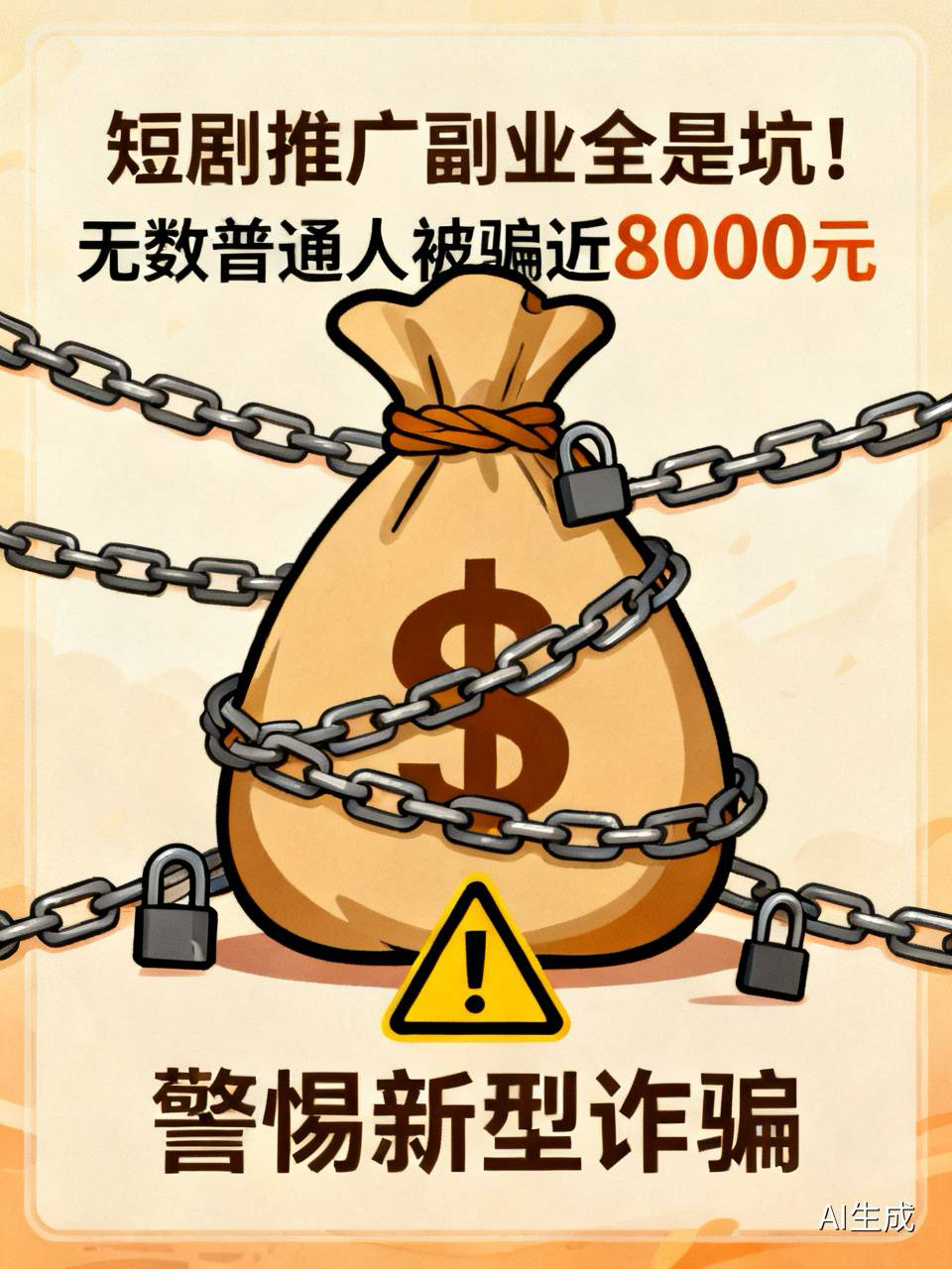 短剧推广副业全是坑！无数普通人被骗近8000元

最近网上爆