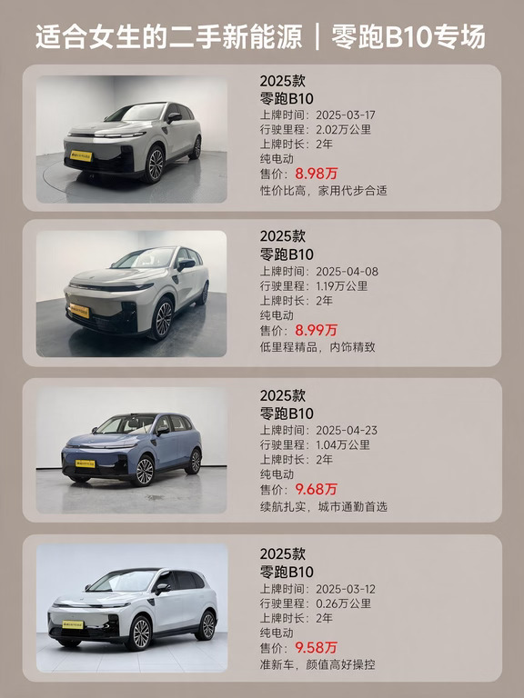 10 万内 SUV 闭眼入零跑 B01
