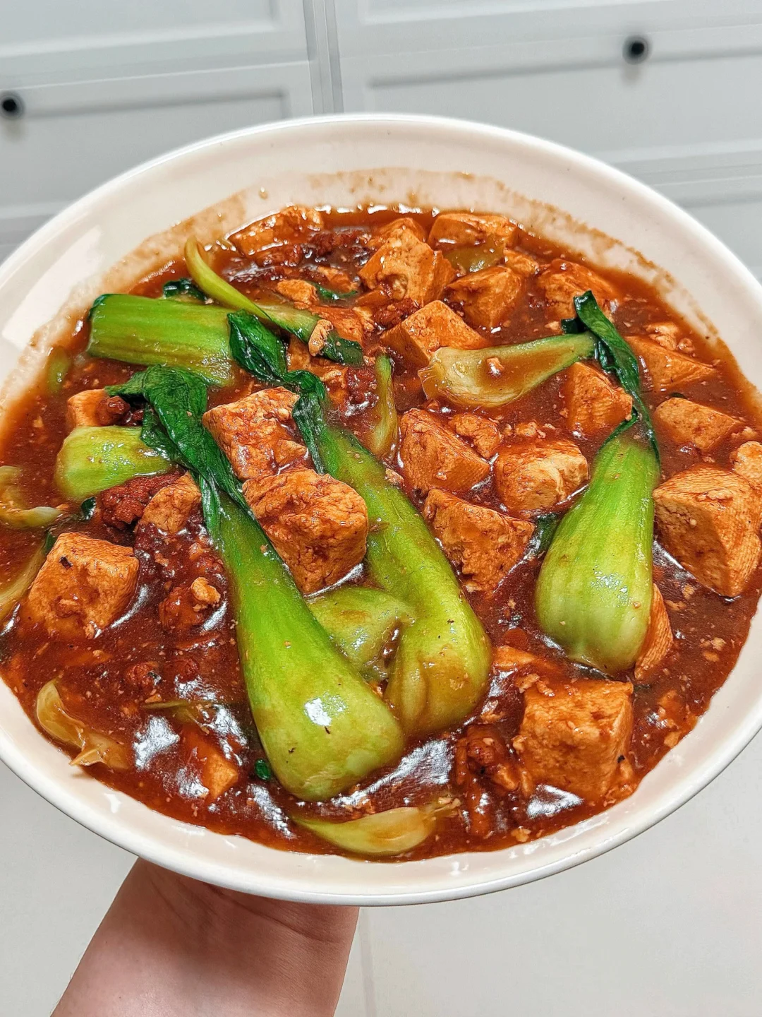 谁懂啊？肉末豆腐炒青菜吃一次爱一次！