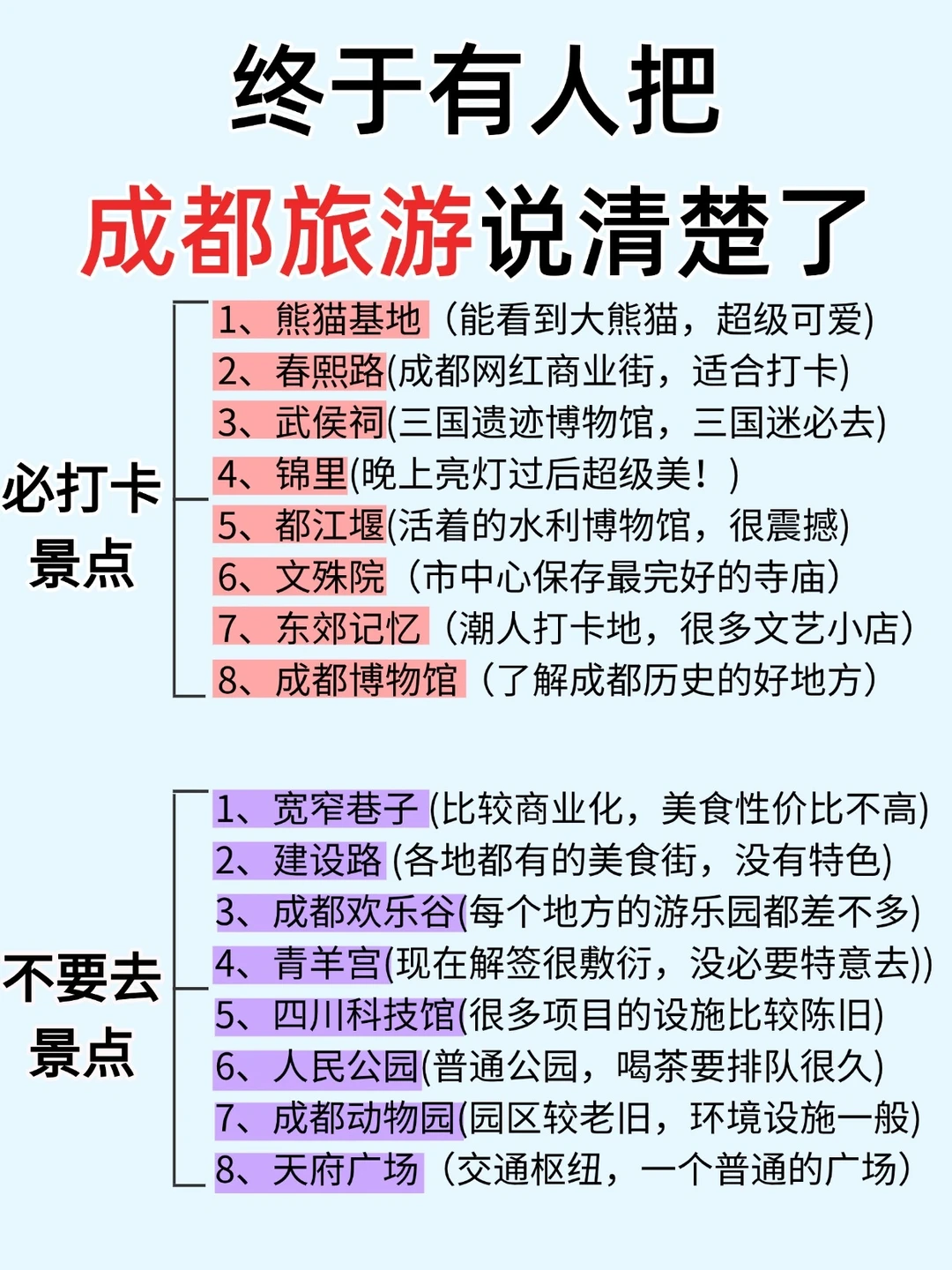 😭谁懂啊！终于有人把成都旅游说明白了✈宝