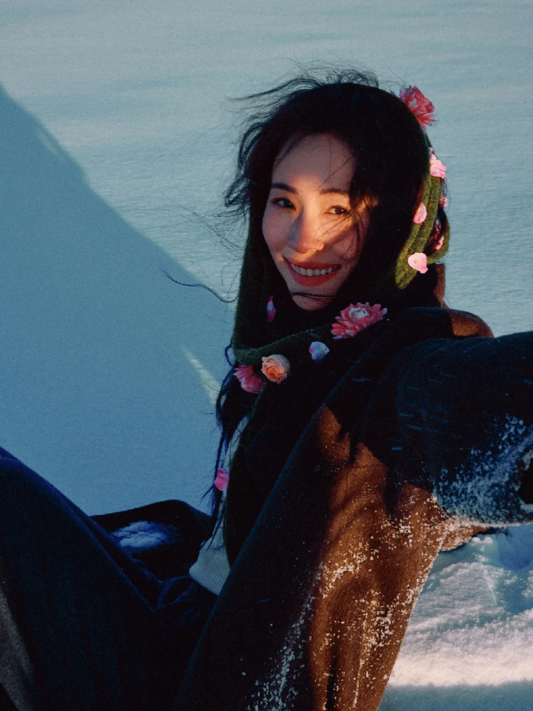 江一燕戴的圍巾是俺做的☺️💙