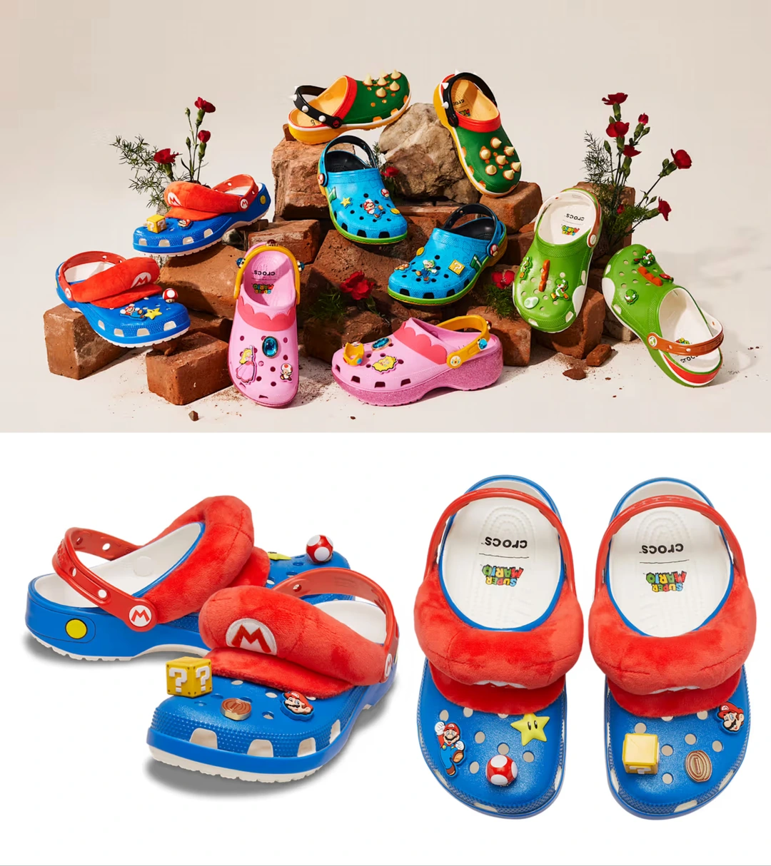 Crocs✖️马里奥 联名洞洞鞋将于7月15日发售！