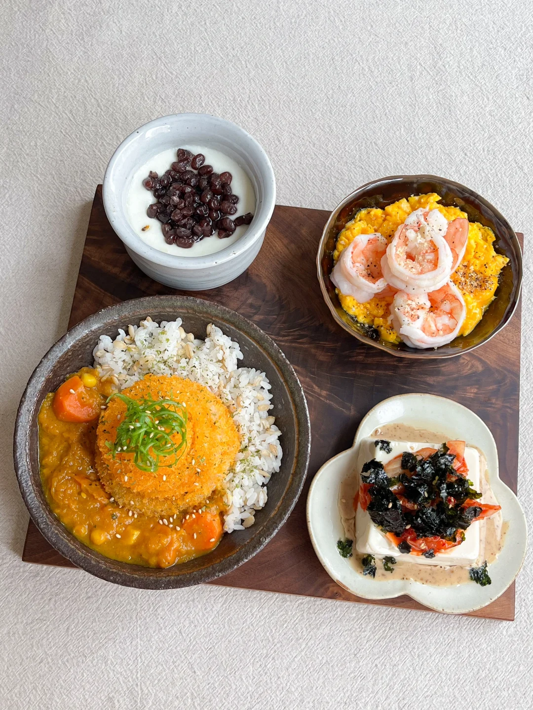 今天宅家吃💯的炸洋葱咖喱饭