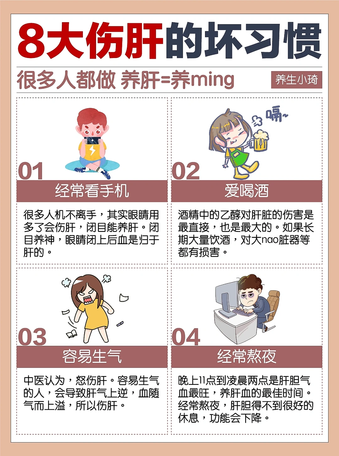 8个伤肝行为，第一个很多人都在做‼️