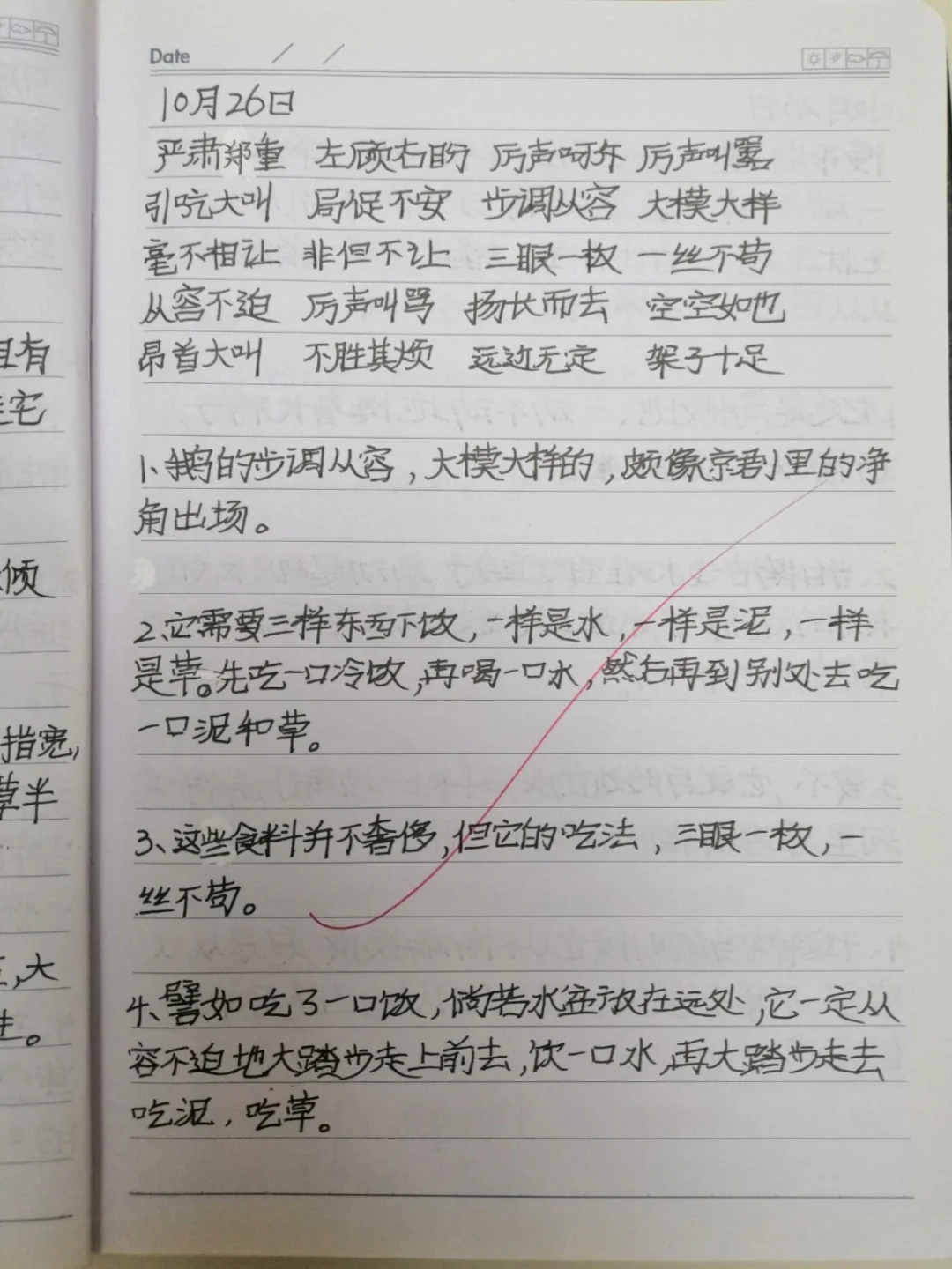 孩子自己做的阅读笔记，能看出她确实用心了
