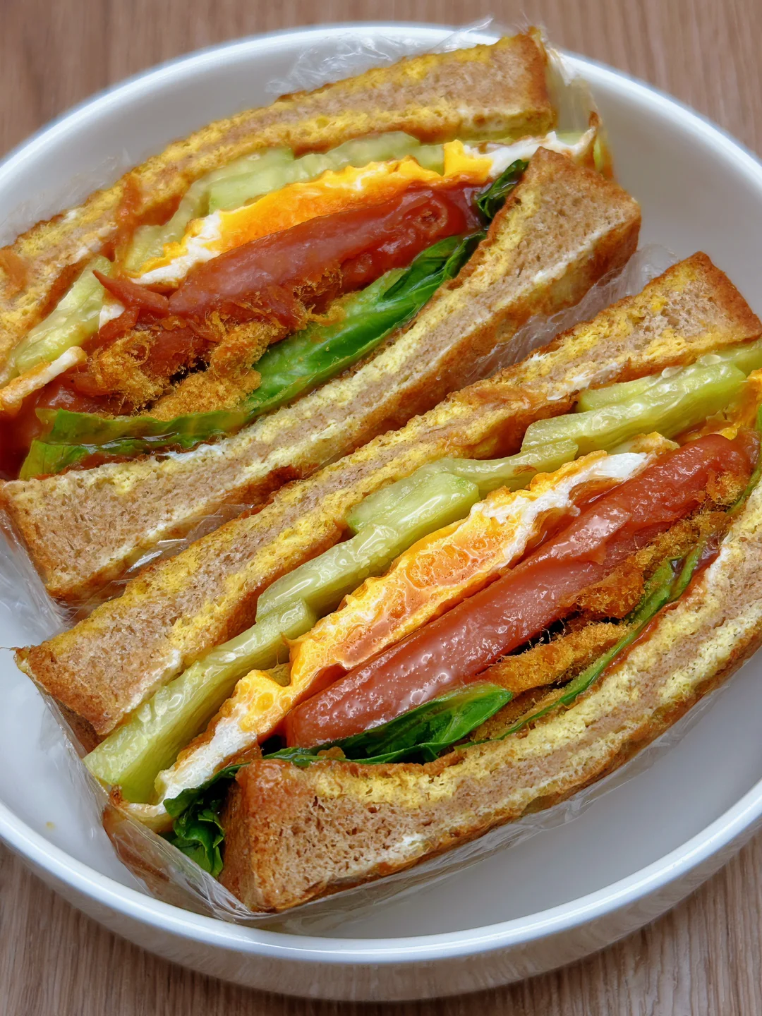 减脂餐！低卡低脂吐司三明治，掉秤嗖嗖的😱