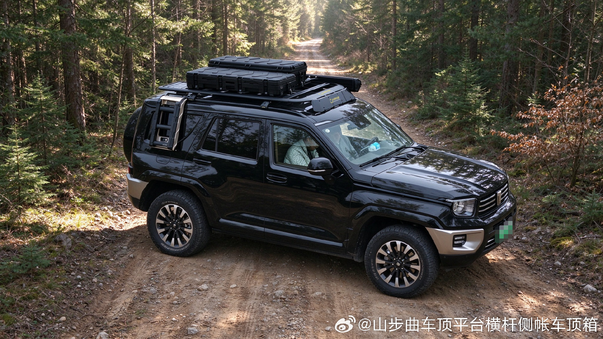 坦克 700 硬派气场拉满，搭配山步曲车顶平台，自带发光带电灯带，氛围感直接拉满。配套伸缩爬梯，取放装备轻松省心。航空铝材质坚固抗造，拓展装载空间，无损安装，穿越、露营都适配，豪华越野再添硬核装备，奔赴每一场山海征途⛰。#坦克世界[超话]##坦克700# ​