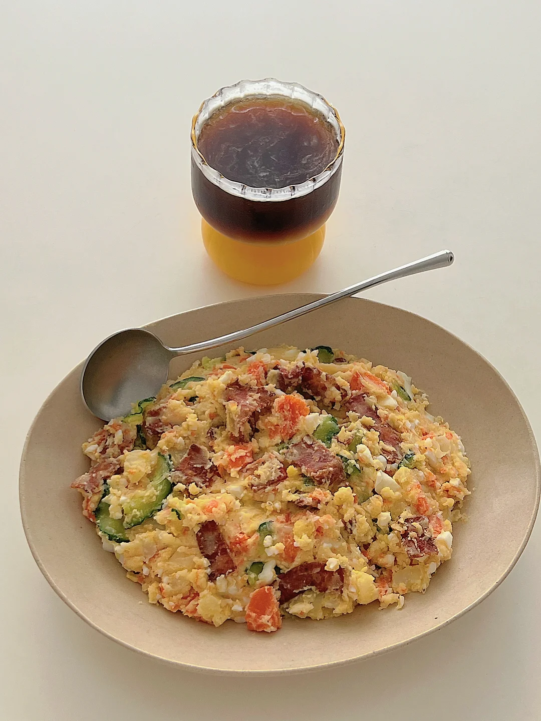 快手掉秤料理✨培根黄瓜土豆沙拉🥗