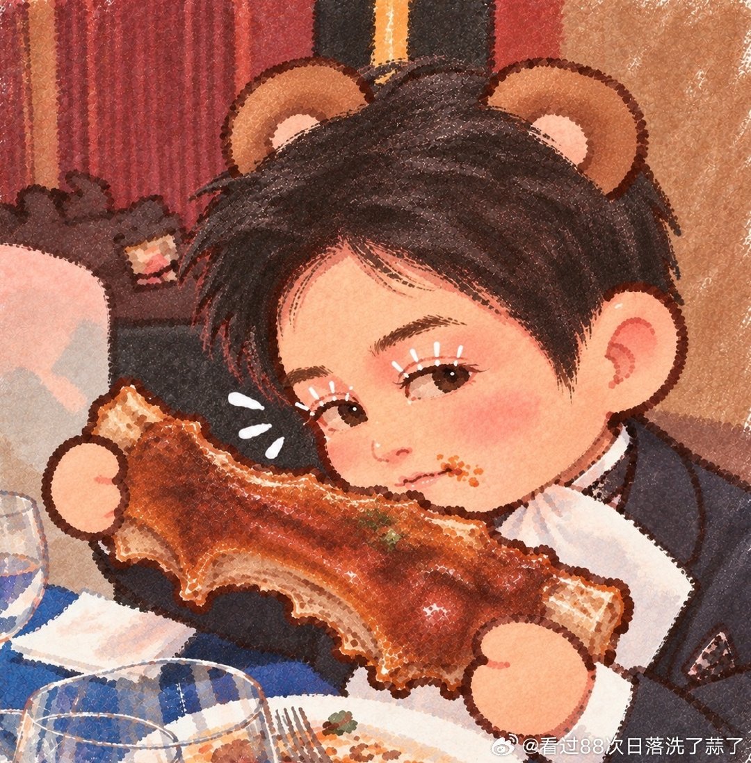 #张颂文[超话]#  
吃大块的🍖！
大口吃肉·美睫版～ ​