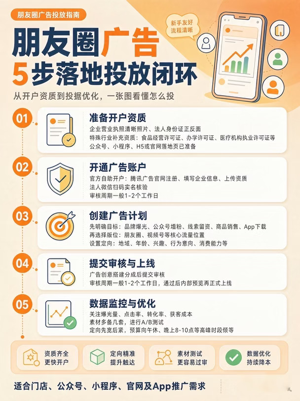 朋友圈广告投放保姆级攻略，5步落地闭环🔥