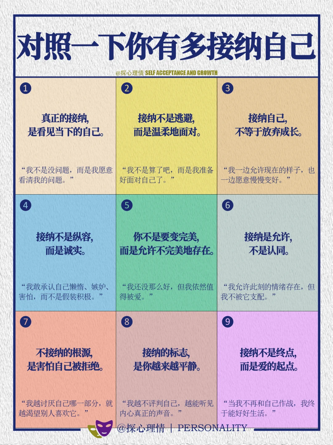 对照一下你有多接纳自己