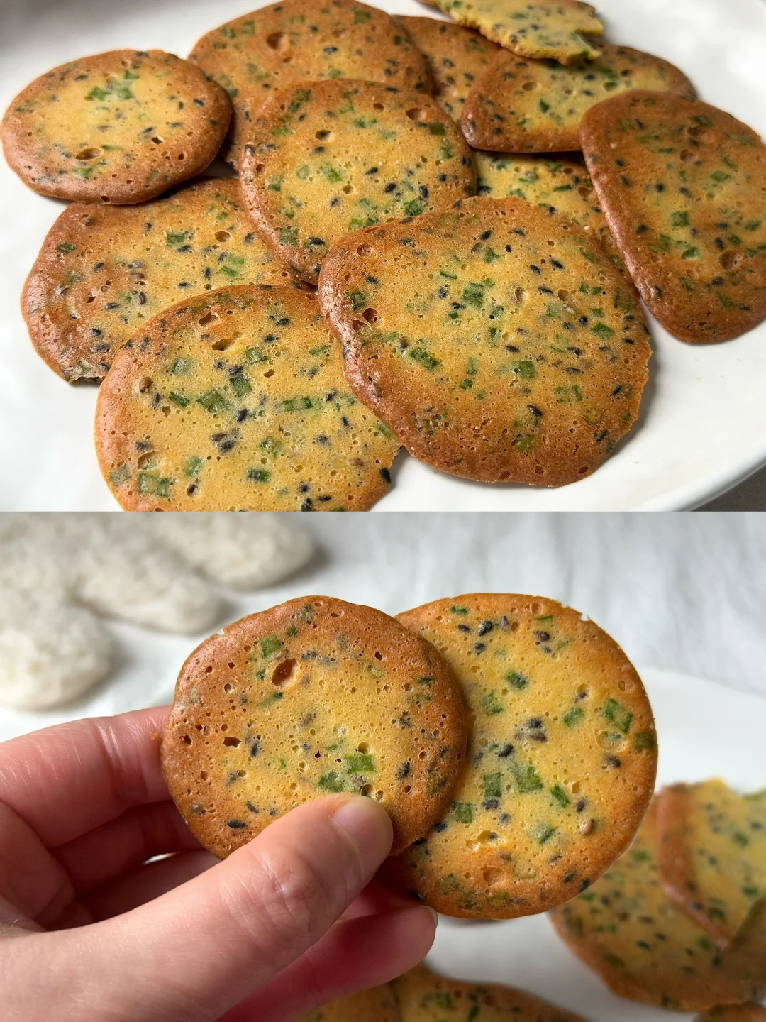 都去做！自制薄脆葱香小饼干，大小朋友都超爱