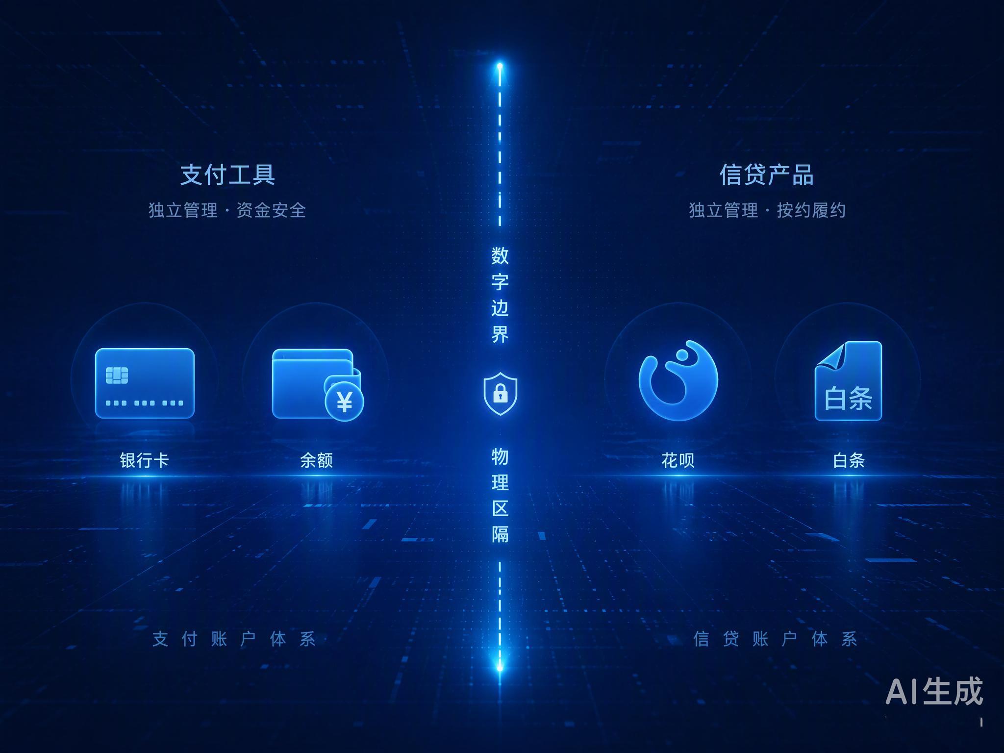 花呗、白条这些信贷产品从支付选项里“消失”，其实是系统的一次重要升级。

过去它们混在银行卡和余额中间，利用的是大家在付款时的操作惯性。手指一点，可能就在没意识到的情况下背上了贷款。这种“默认勾选”的逻辑，本质上是在透支用户的注意力，把金融变现藏在支付流程的阴影里。

新规强制要求将 ​