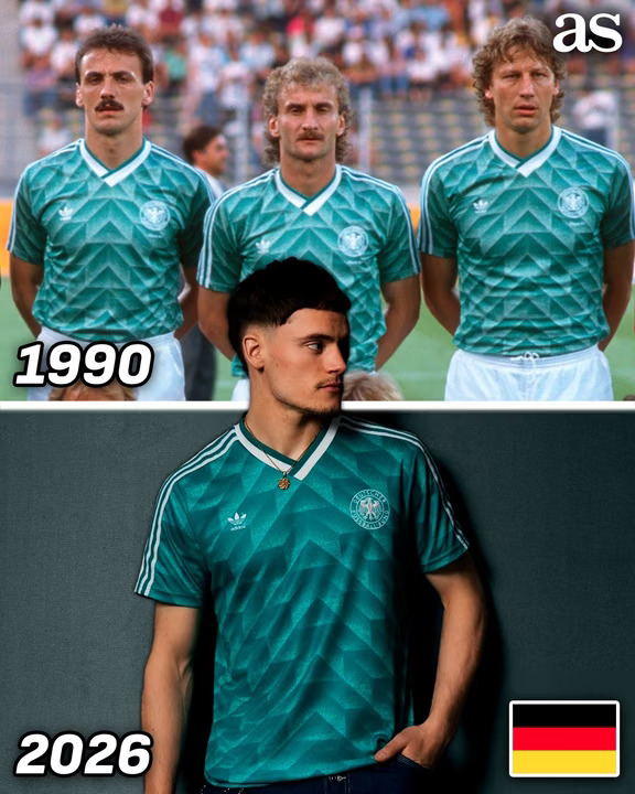 🚨等了36年！德国1990冠軍绿衣复刻太绝了💚