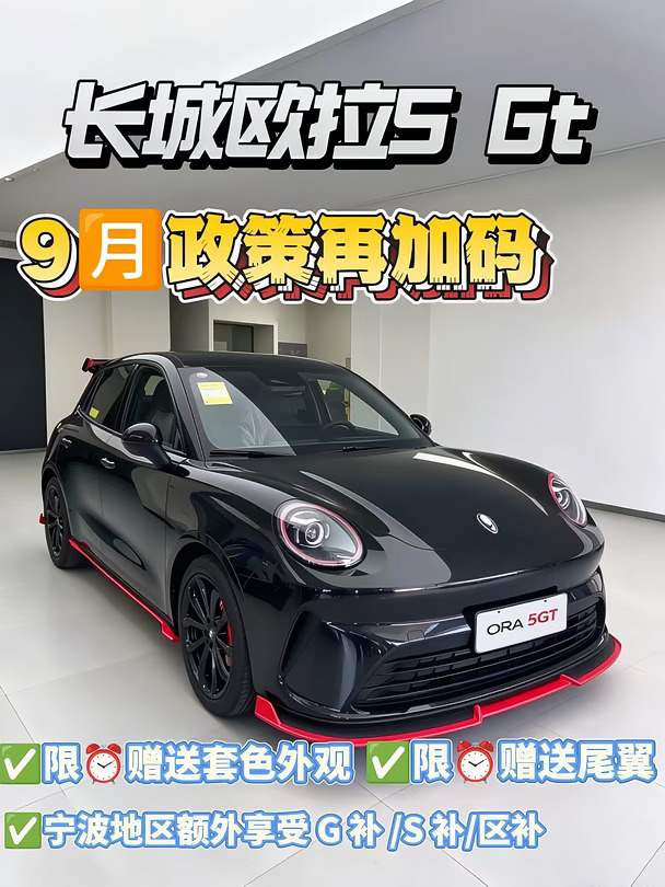 宁波长城欧拉5GT 9月政策加码⏰