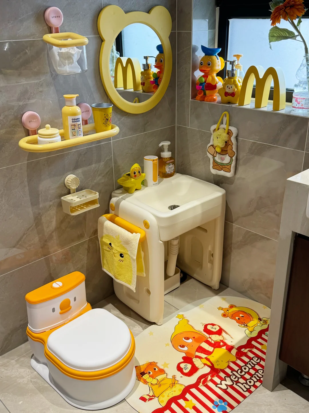 跟着网友给娃改造的1m²专属洗漱间 🧼