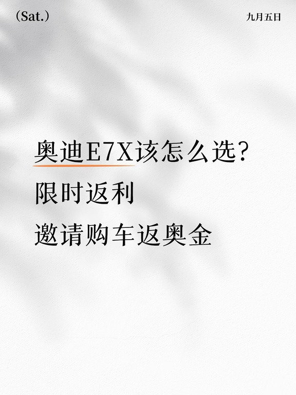 奥迪E7X邀请购车