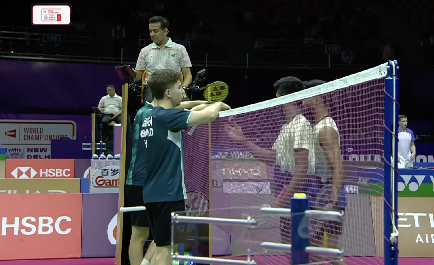 哈里哈兰/阿琼🇮🇳 21-16、6-4 🇮🇪斯科特/雷诺兹（退...